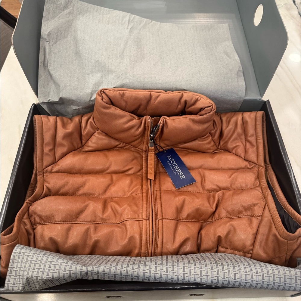 Lucchese Tan Quilted Vest